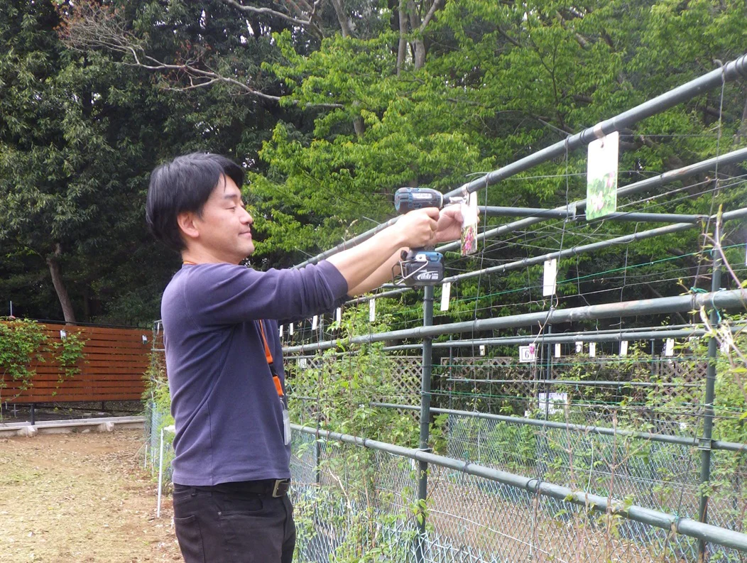 クレマチス園キャプション交換