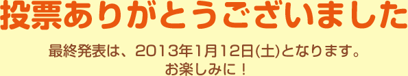 投票ありがとうございました