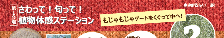 第一会場：さわって！匂って！植物体感ステーション