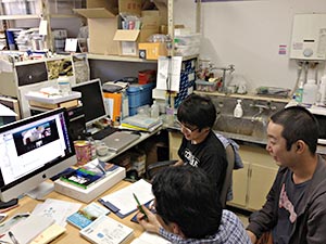 みんなで作る水草展：打ち合わせ風景