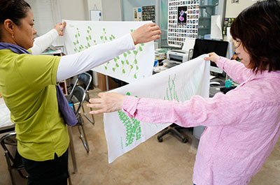 梅花藻手ぬぐい