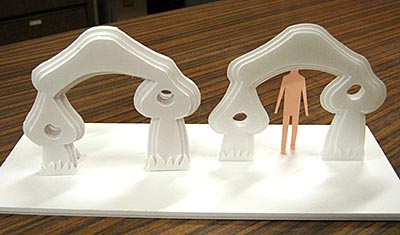 新しいきのこゲートの模型