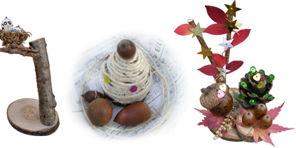 どんぐり工作作品の一例