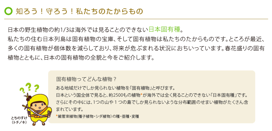 知ろう！守ろう！私たちのたからもの