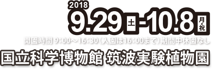 場所：国立科学博物館筑波実験植物園